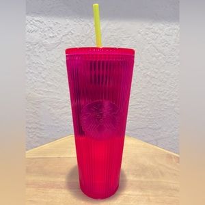 New 2023 Starbucks Pink Iridescent Magenta Venti Tumbler